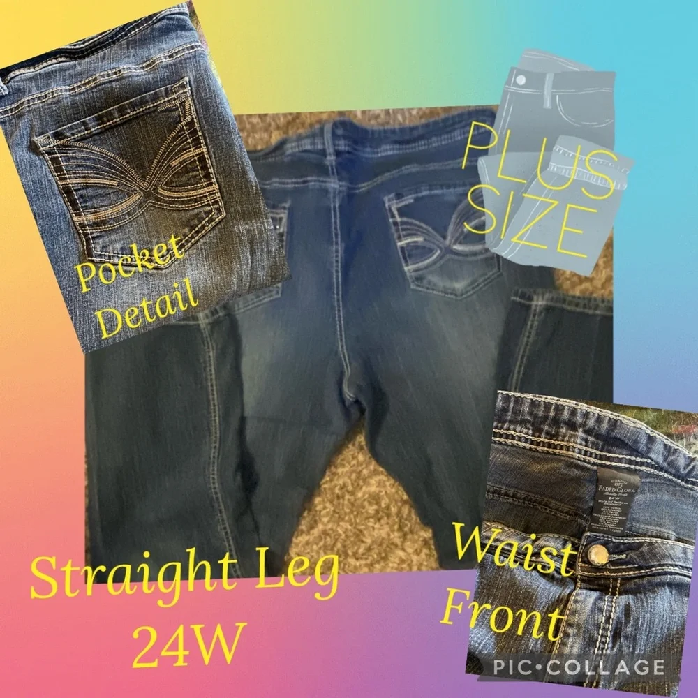 Faded Glory, Women's Plus Size Jeans, stretch, 24W - Picture 1 of 1